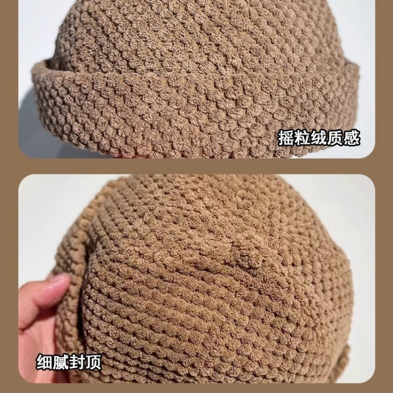 Men And Womenstreetwear Hip-hop Chic Cap For Fallwinter New Brimless Landlord-style Hat