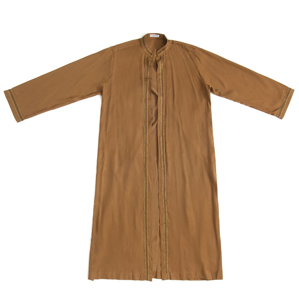 Men Muslim Robes Islamic Clothing Dubai Arabic Abaya Kaftan Eid Mubarak Prayer Maxi Jubba Thobe Man Traditional Costume Kimono