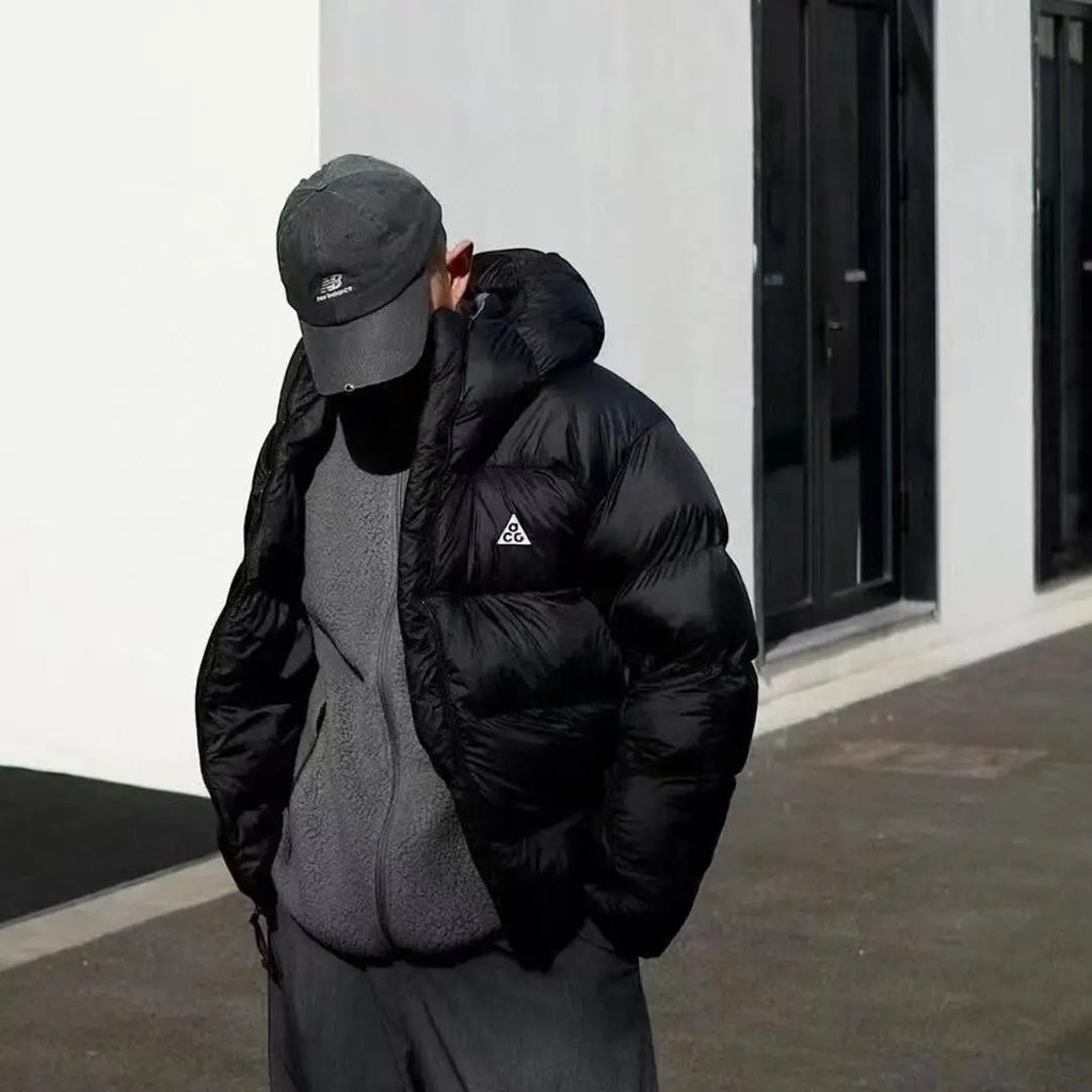 Winter cotton coat hooded warm and thick embroidered fashionable waterproof and windproof coats men winter jacket men clothing