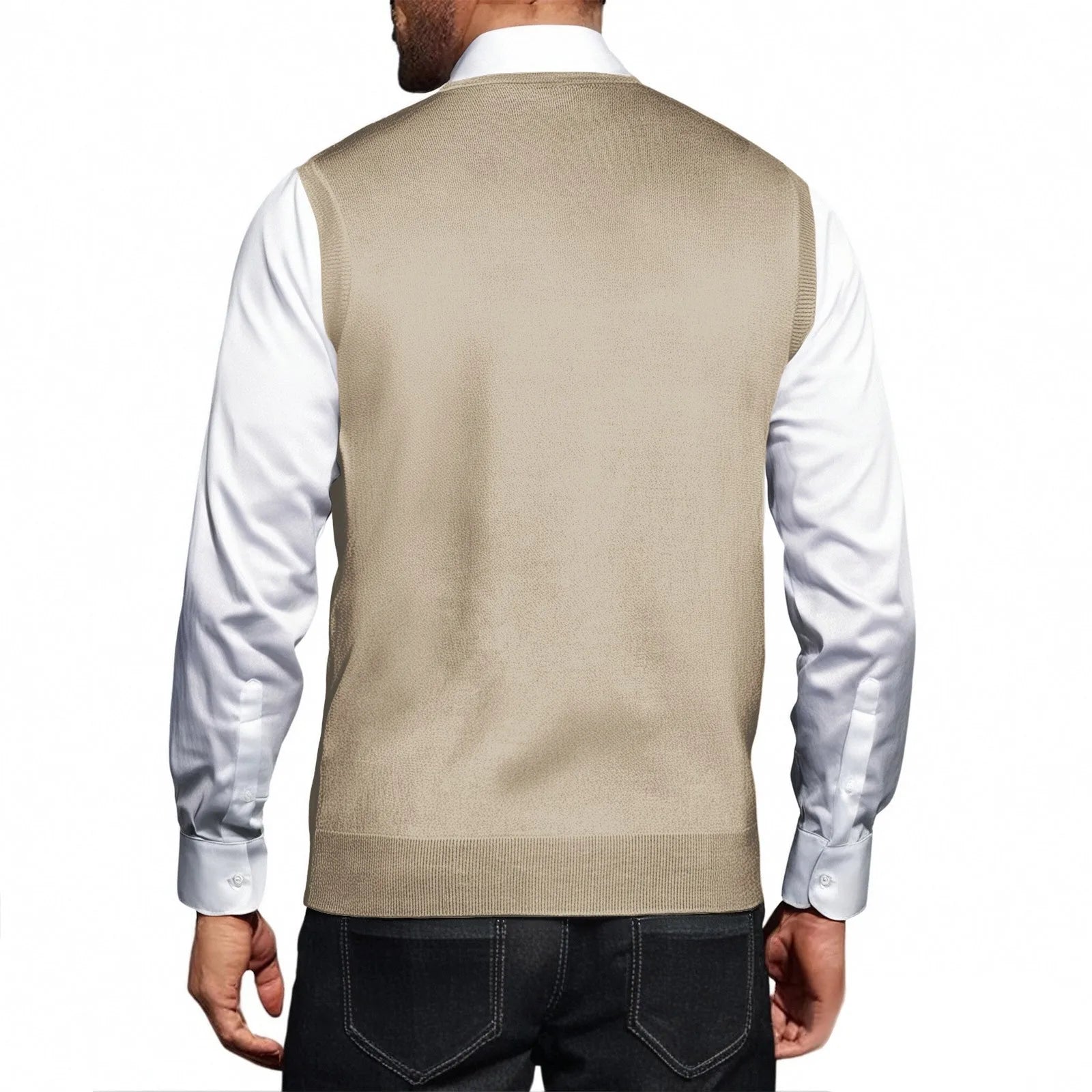 Mens Clothes British Style Vest Men Checkered Vest Knitted Pullover Waistcoat Men'S Sleeveless Sweater Knit Vest Man Chaleco Lan