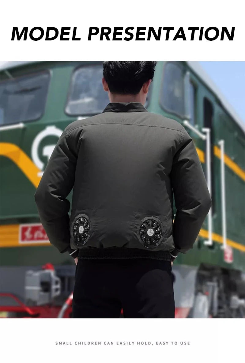 Outdoor Camouflage Workwear Summer Cooling Air Conditioning Clothes Men's Overalls Refrigeration Outdoor Protective Work Clothes