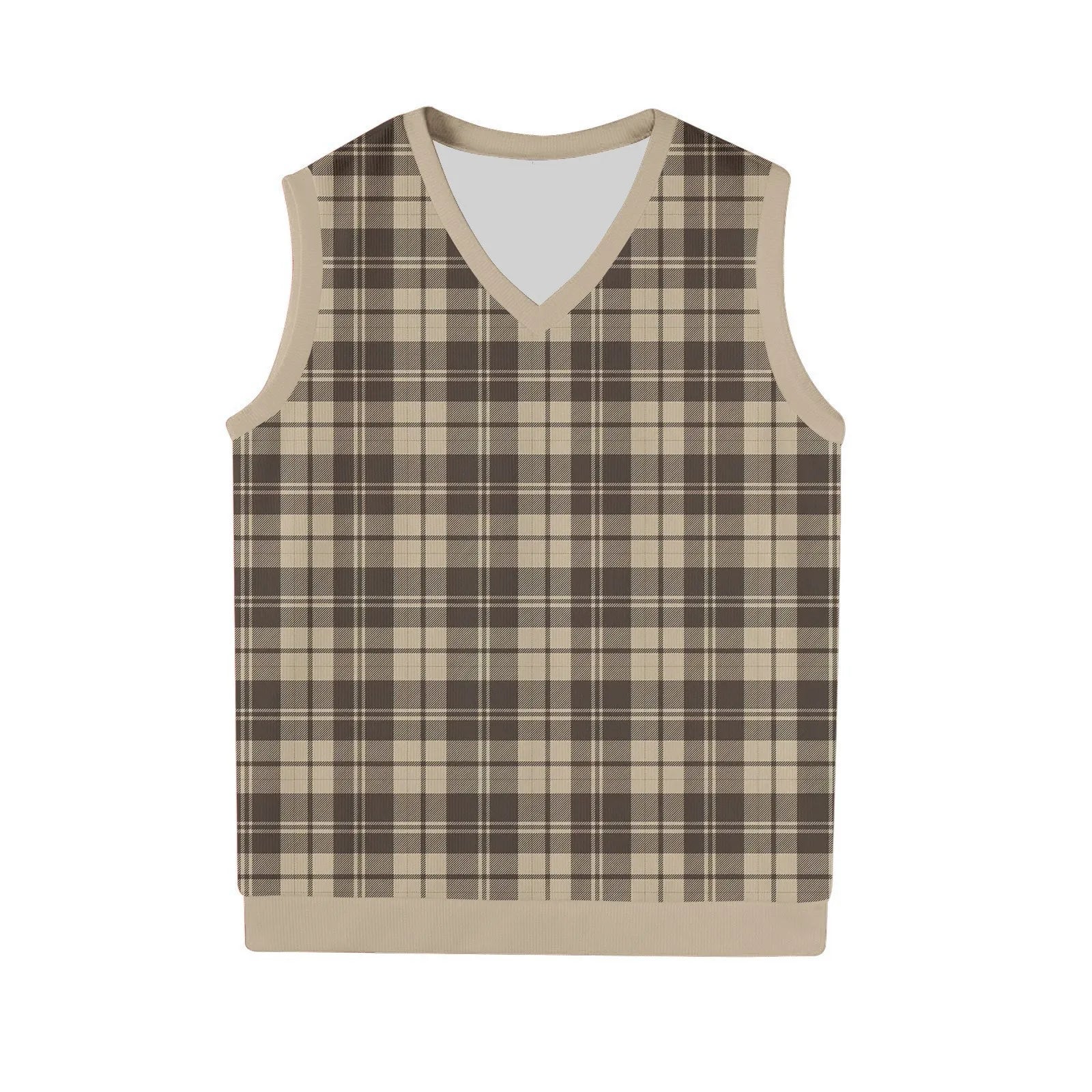 Mens Clothes British Style Vest Men Checkered Vest Knitted Pullover Waistcoat Men'S Sleeveless Sweater Knit Vest Man Chaleco Lan