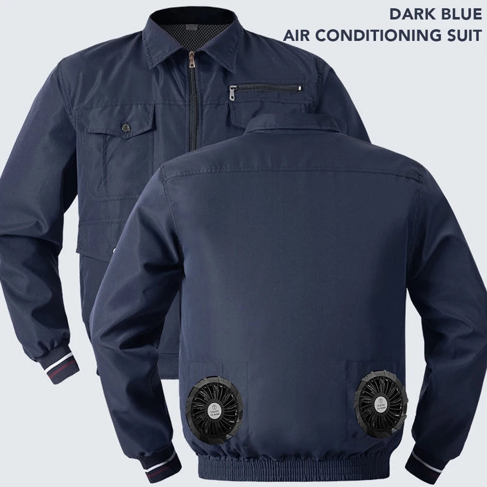 Outdoor Camouflage Workwear Summer Cooling Air Conditioning Clothes Men's Overalls Refrigeration Outdoor Protective Work Clothes