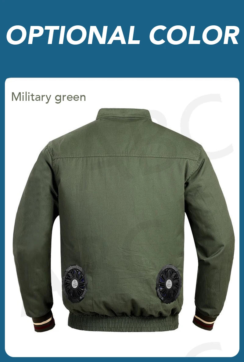 Outdoor Camouflage Workwear Summer Cooling Air Conditioning Clothes Men's Overalls Refrigeration Outdoor Protective Work Clothes