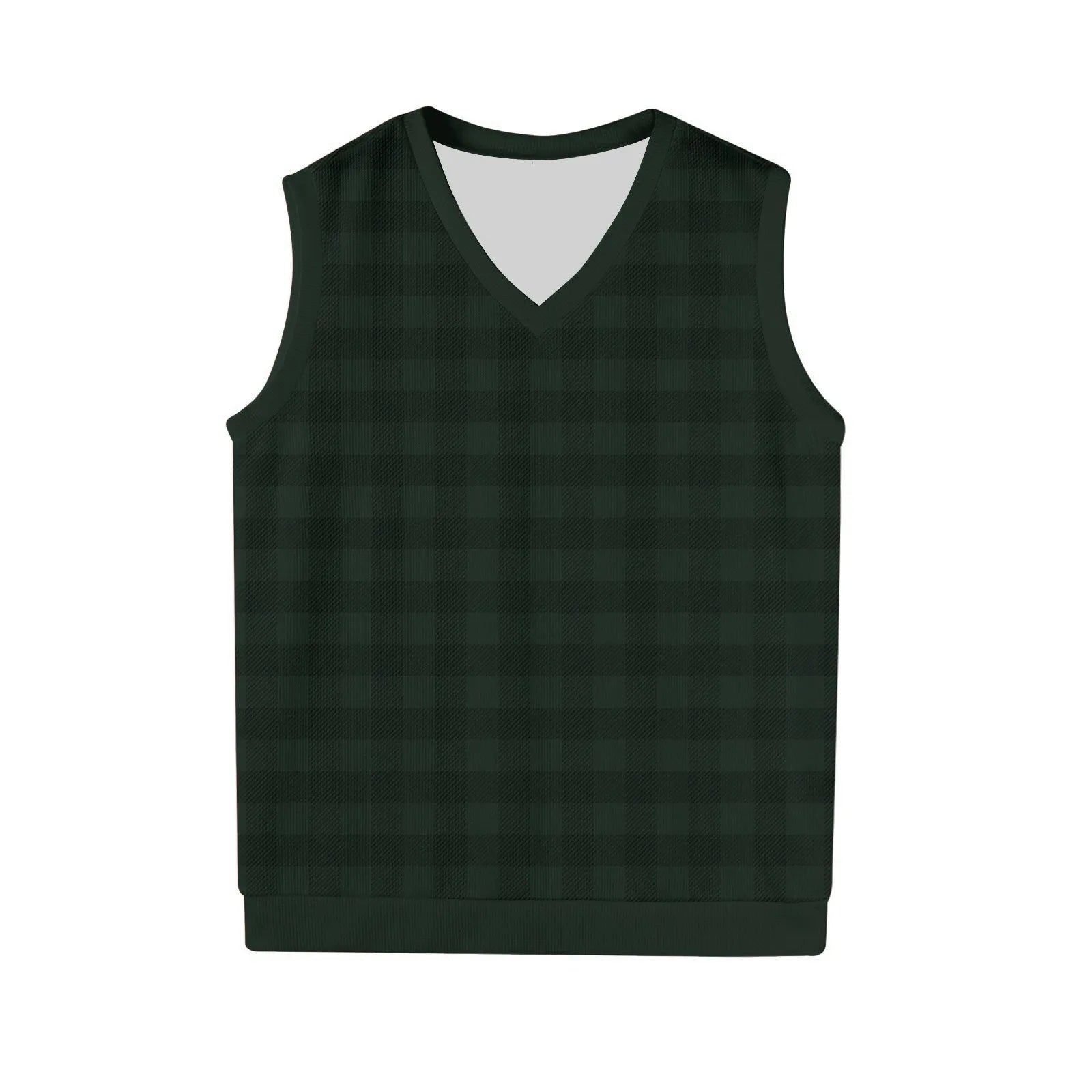 Mens Clothes British Style Vest Men Checkered Vest Knitted Pullover Waistcoat Men'S Sleeveless Sweater Knit Vest Man Chaleco Lan