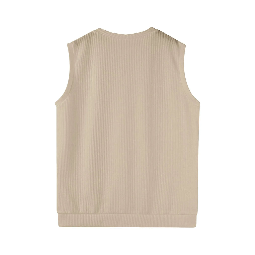 Mens Clothes British Style Vest Men Checkered Vest Knitted Pullover Waistcoat Men'S Sleeveless Sweater Knit Vest Man Chaleco Lan