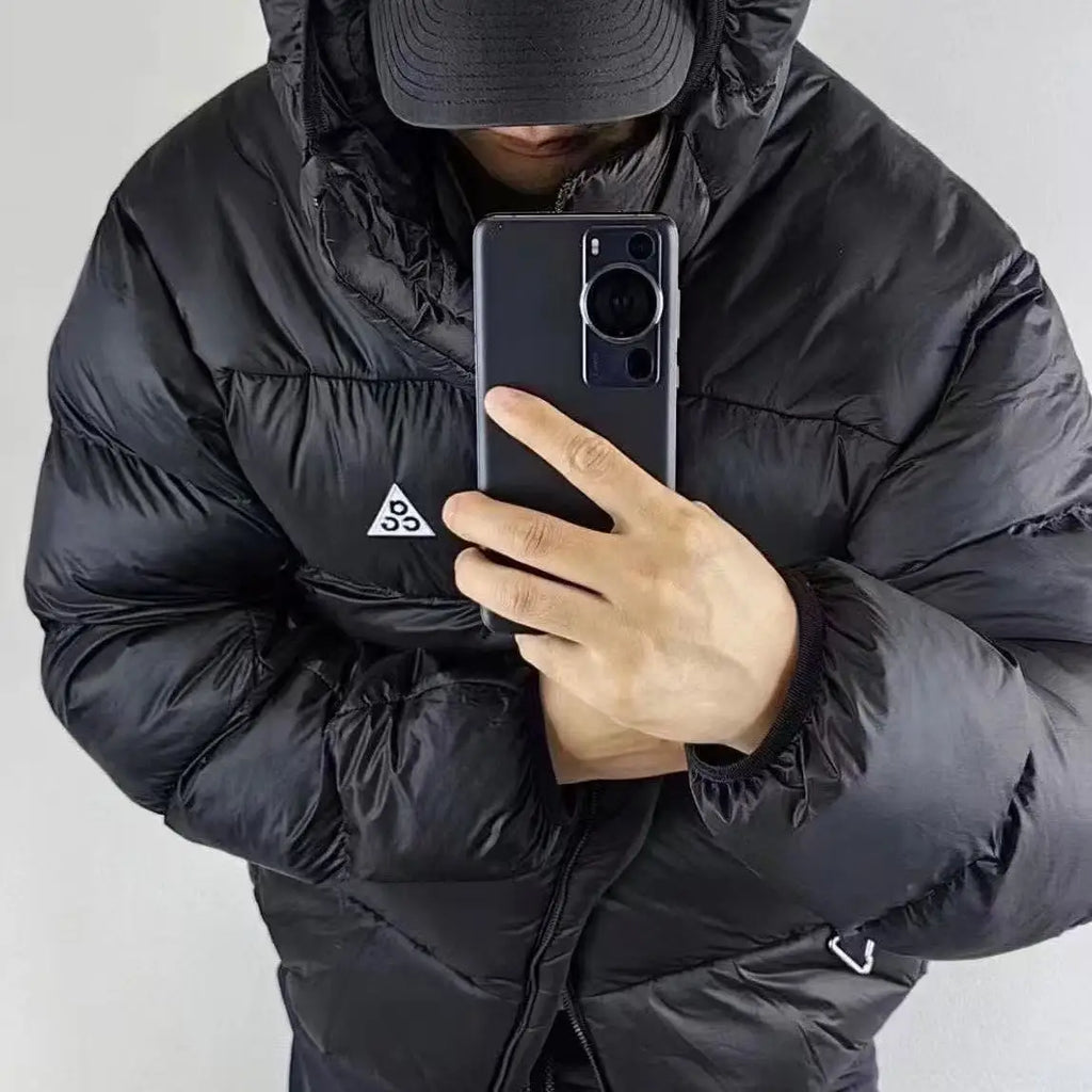 Winter cotton coat hooded warm and thick embroidered fashionable waterproof and windproof coats men winter jacket men clothing