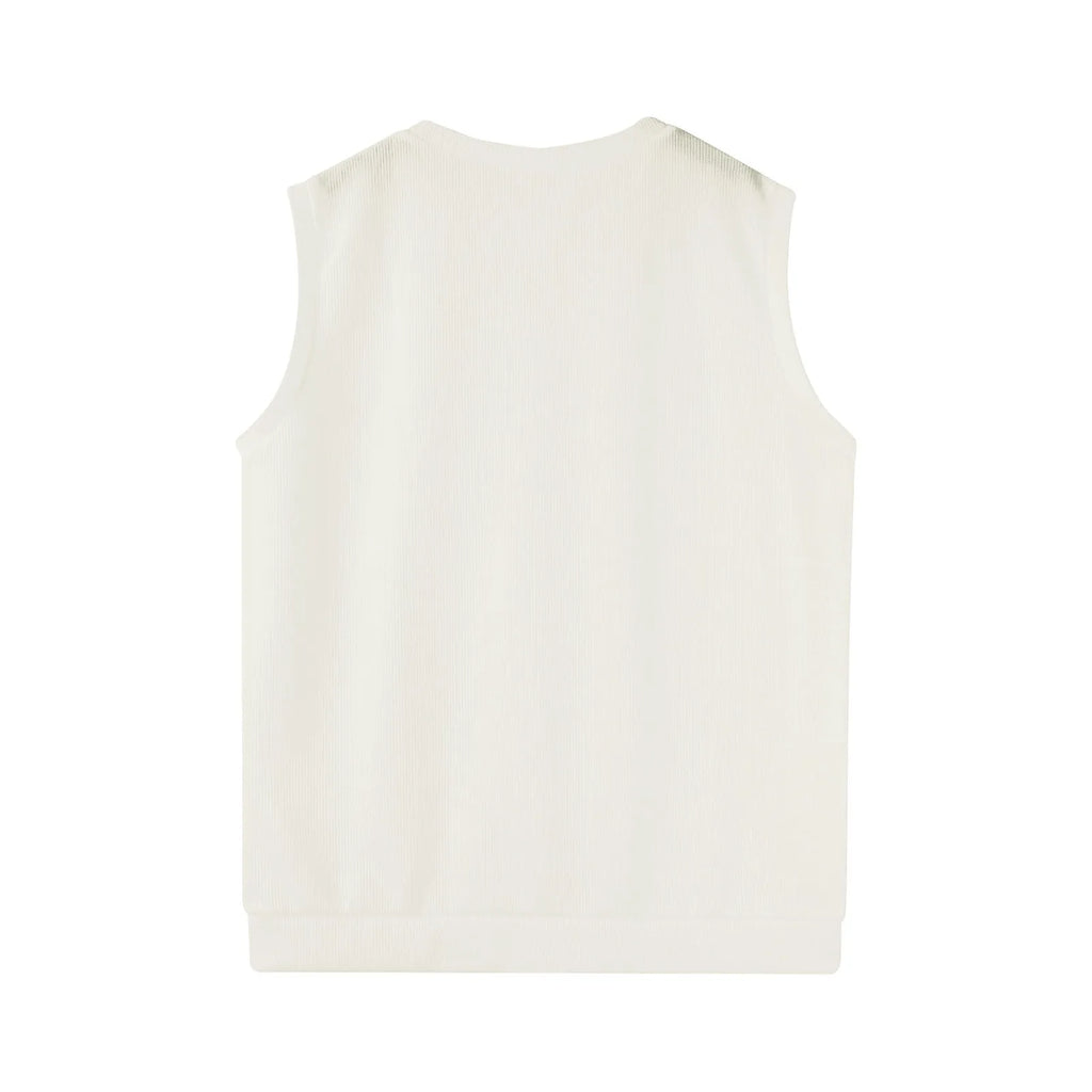 Mens Clothes British Style Vest Men Checkered Vest Knitted Pullover Waistcoat Men'S Sleeveless Sweater Knit Vest Man Chaleco Lan