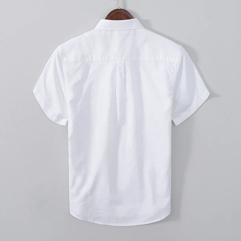 Pure Cotton, Men's Fashion Business Comfortable Slim British Style Youth Solid Color Work Leisure All Breathable Cotton Shirt