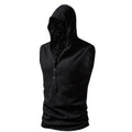 Cotton Men Gym Clothing Mens Causal Basic Hooded Tank Top Hooded Sleeveless Vest Sweatshirt Fitness Sportswear Tops Male